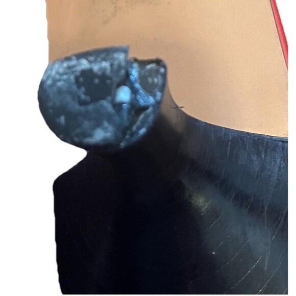 Vintage Two Lips Red Leather Slipon Kitten Heels Women's Size 8.5 READ - Picture 5 of 6